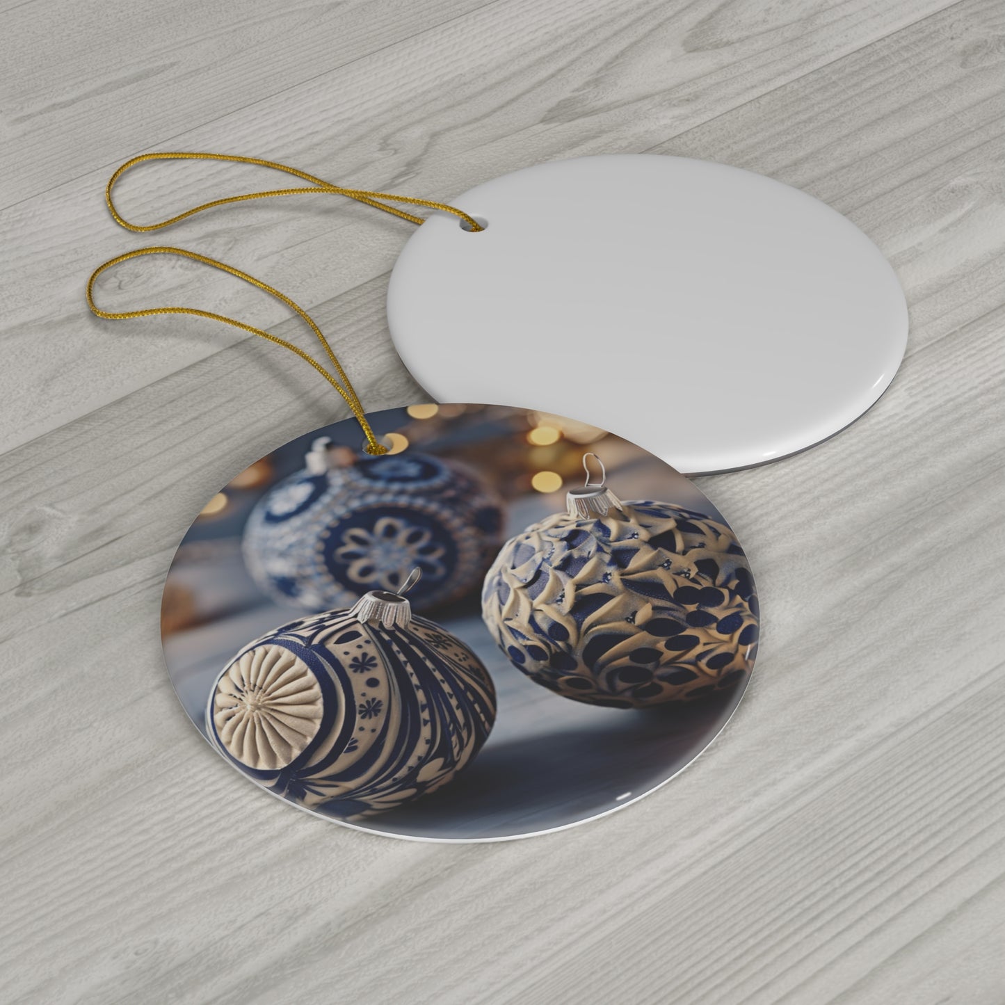 Ceramic Ornament, 4 Shapes - Tree dots Wotton-Waven