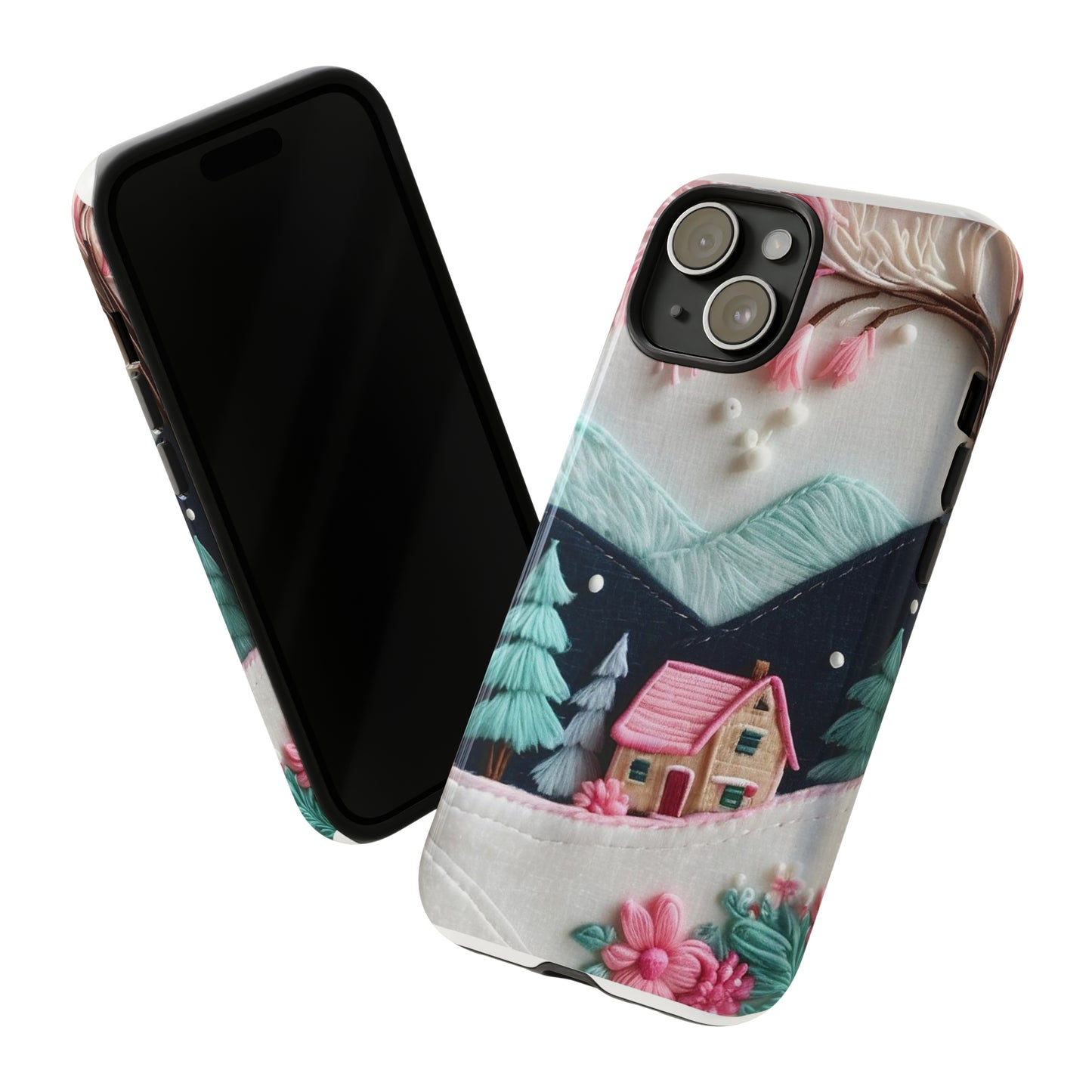 PERSONALISED HOLIDAY PHONE Case | Tough Cases For iPhone | Thanksgiving Aesthetic Phone Case | Latest Modern iPhone Case | - Tree dots Wotton-Waven