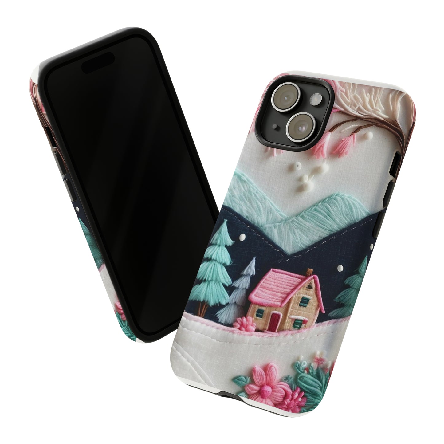PERSONALISED HOLIDAY PHONE Case | Tough Cases For iPhone | Thanksgiving Aesthetic Phone Case | Latest Modern iPhone Case | - Tree dots Wotton-Waven