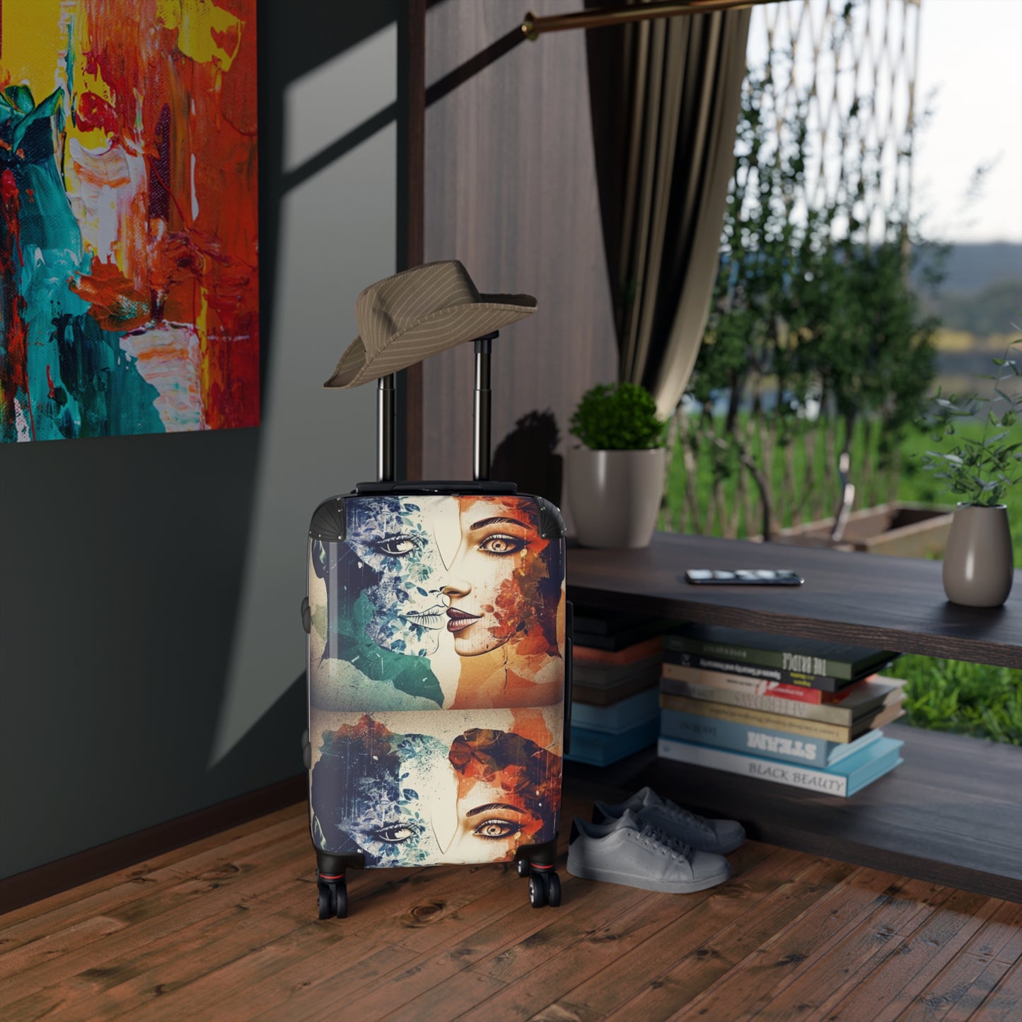 Suitcase - Tree dots Wotton-Waven