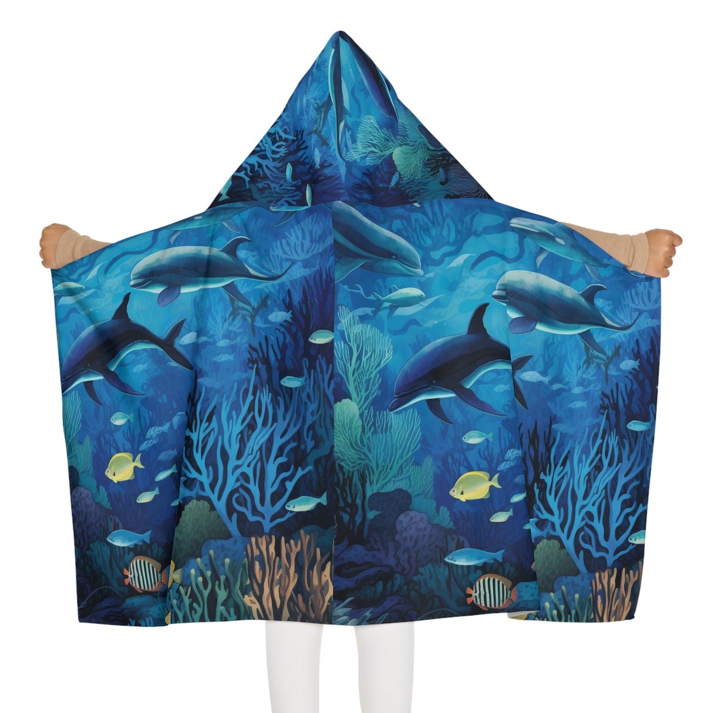 Youth Hooded Towel - Tree dots Wotton-Waven