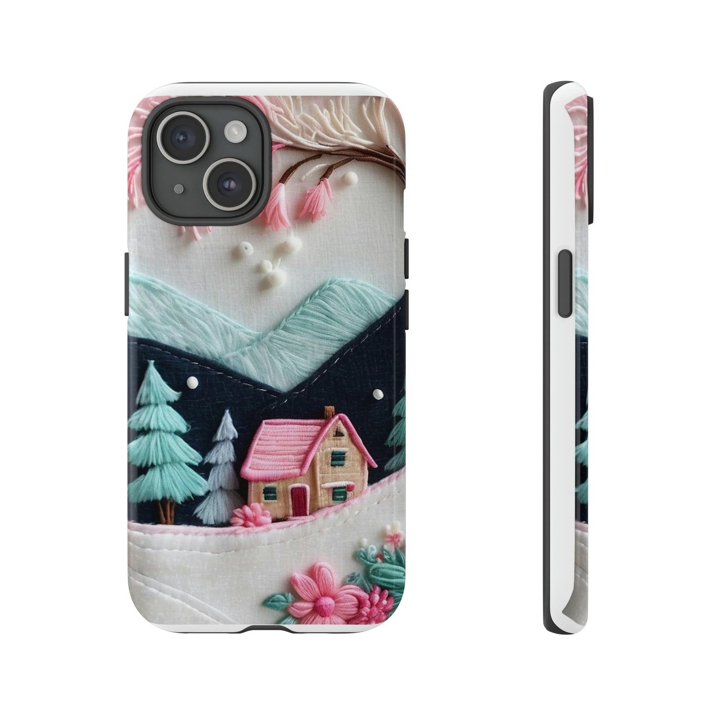PERSONALISED HOLIDAY PHONE Case | Tough Cases For iPhone | Thanksgiving Aesthetic Phone Case | Latest Modern iPhone Case | - Tree dots Wotton-Waven