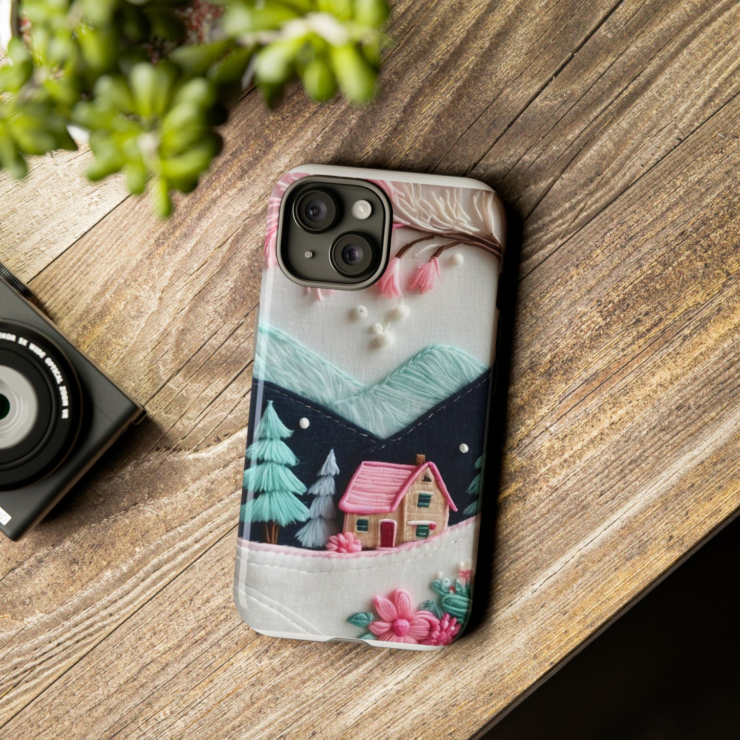PERSONALISED HOLIDAY PHONE Case | Tough Cases For iPhone | Thanksgiving Aesthetic Phone Case | Latest Modern iPhone Case | - Tree dots Wotton-Waven