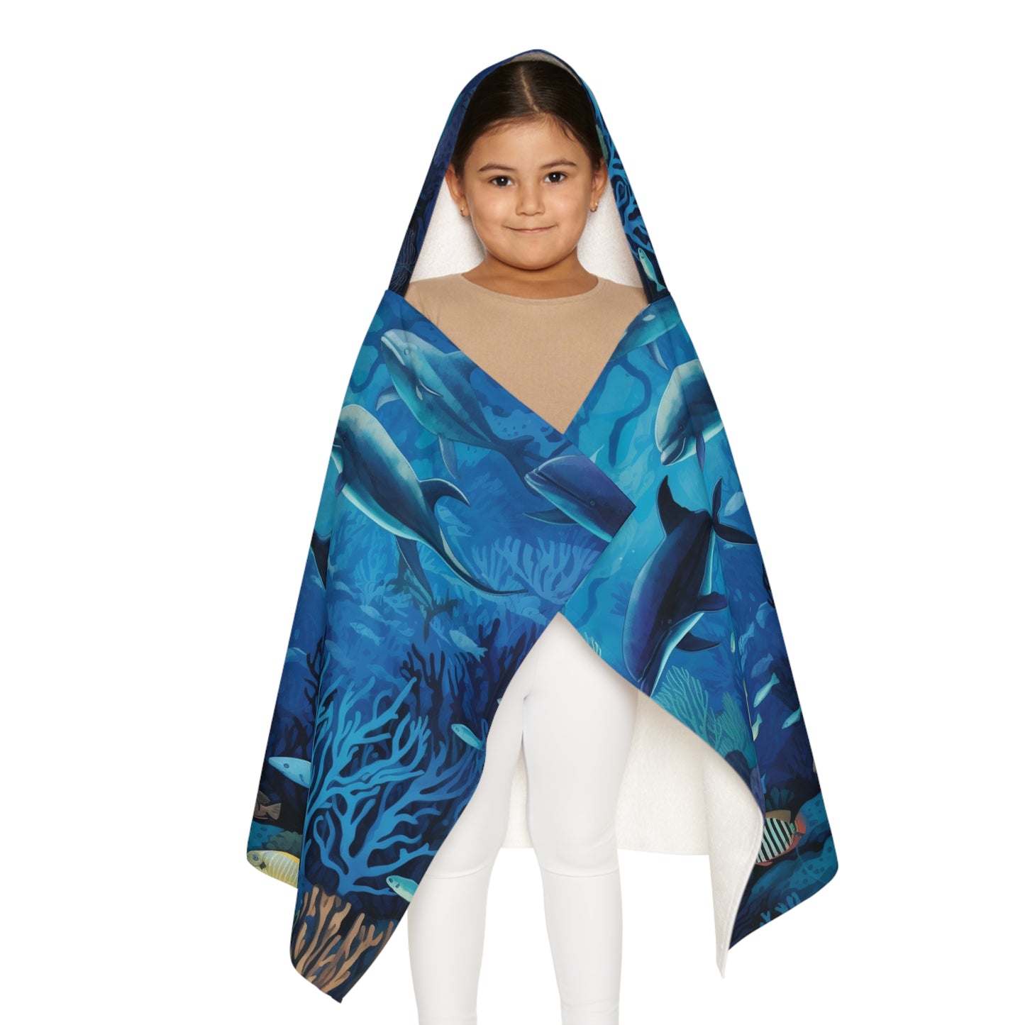 Youth Hooded Towel - Tree dots Wotton-Waven