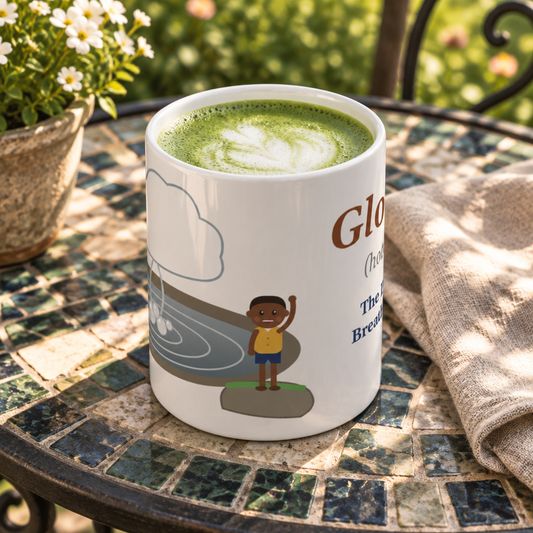 Glo cho! mug – Ti Paul and the Boiling Lake from The Lake That Breathed Clouds by Dione Beaty