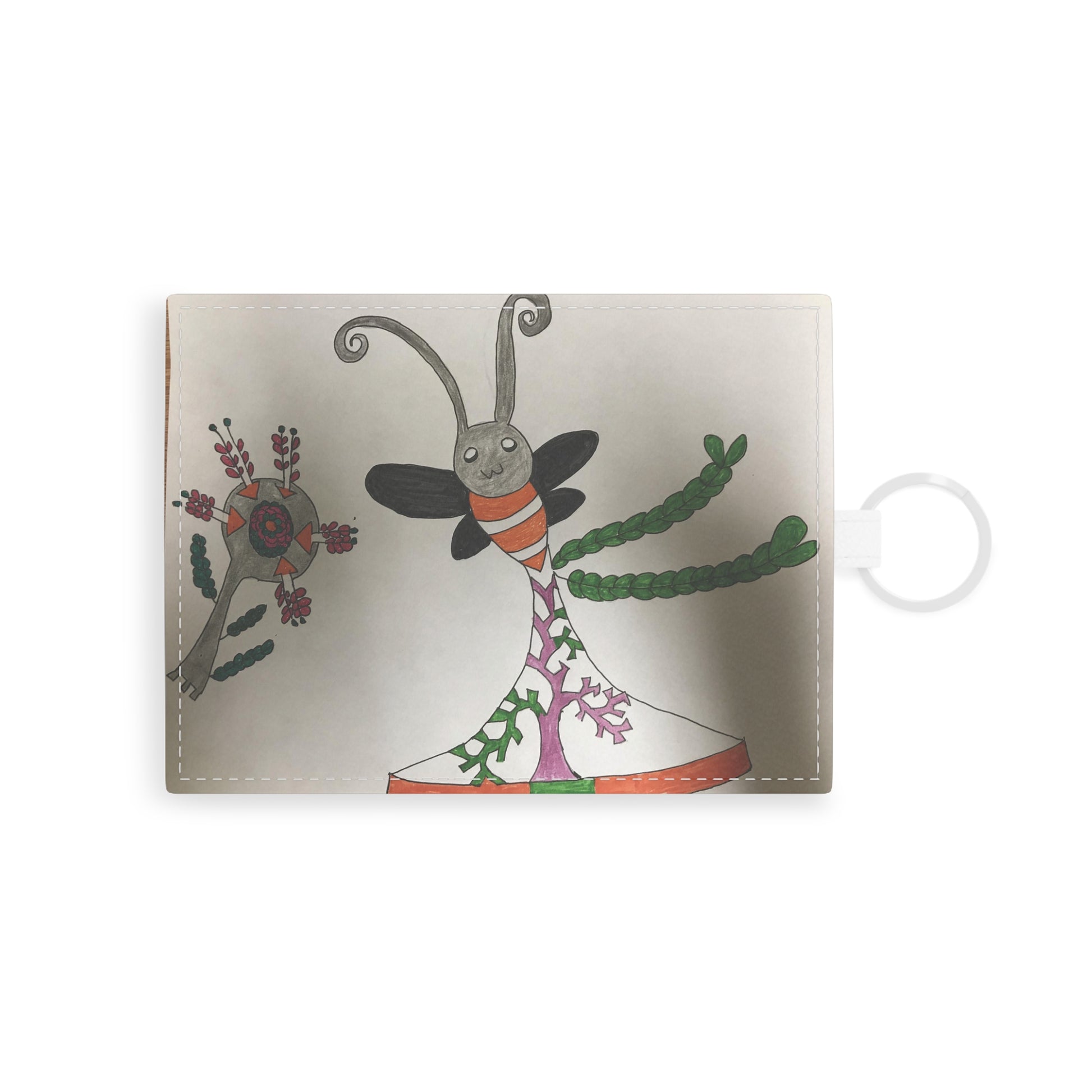 Saffiano Leather Card Holder - Tree dots Wotton-Waven