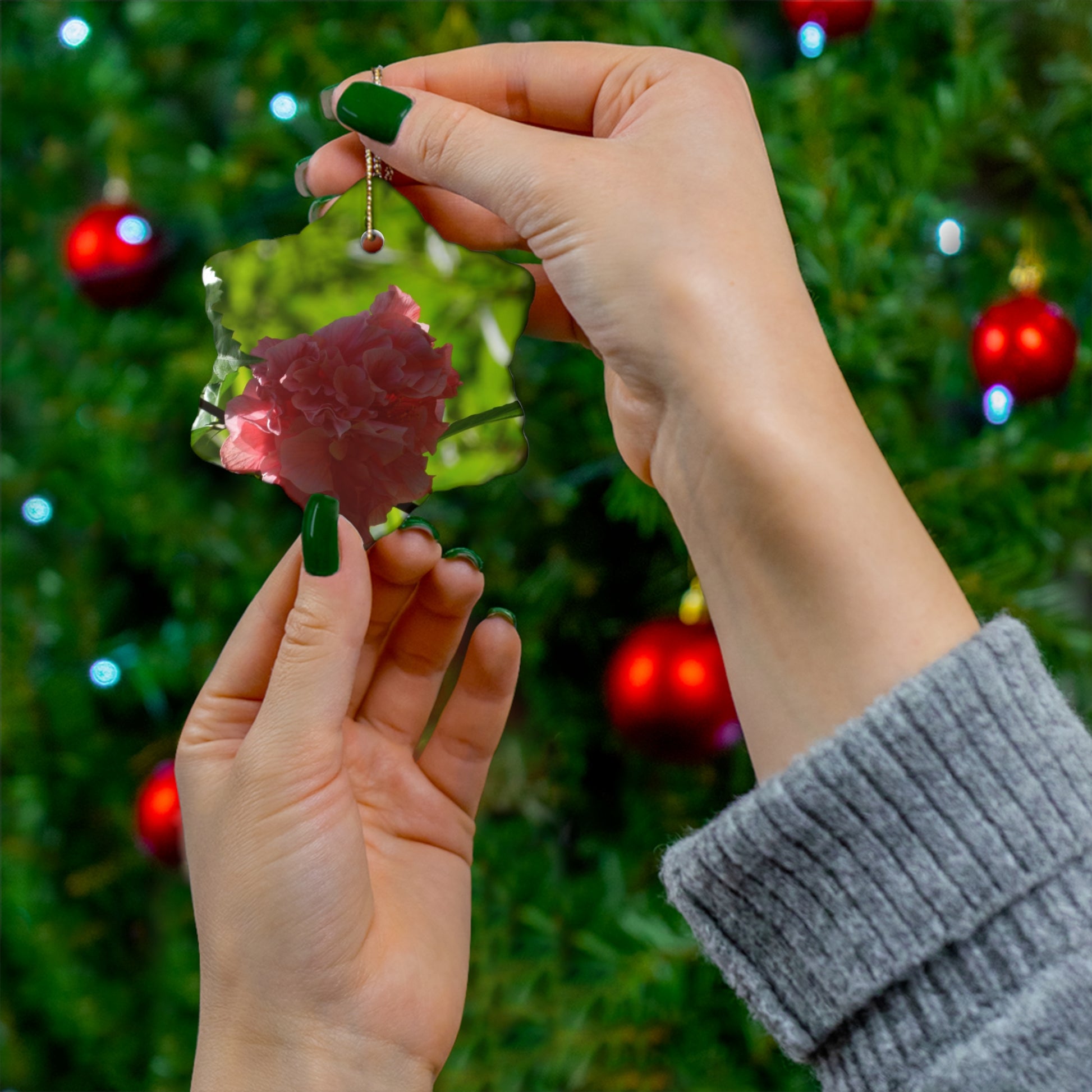 Ceramic Ornament, 4 Shapes - Tree dots Wotton-Waven