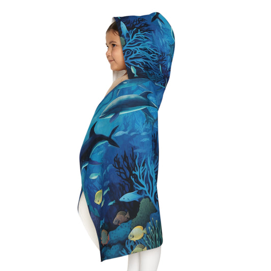 Youth Hooded Towel - Tree dots Wotton-Waven